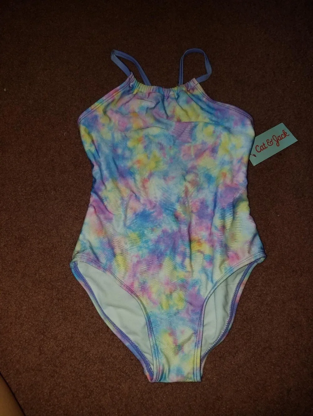 New- Cat & Jack Girls Bathing Suit Set